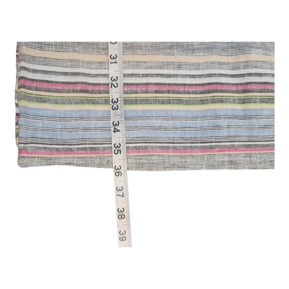 For Cynthia dress sz small linen blend multi color striped pockets lagenlook - Picture 9 of 10